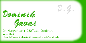 dominik gavai business card